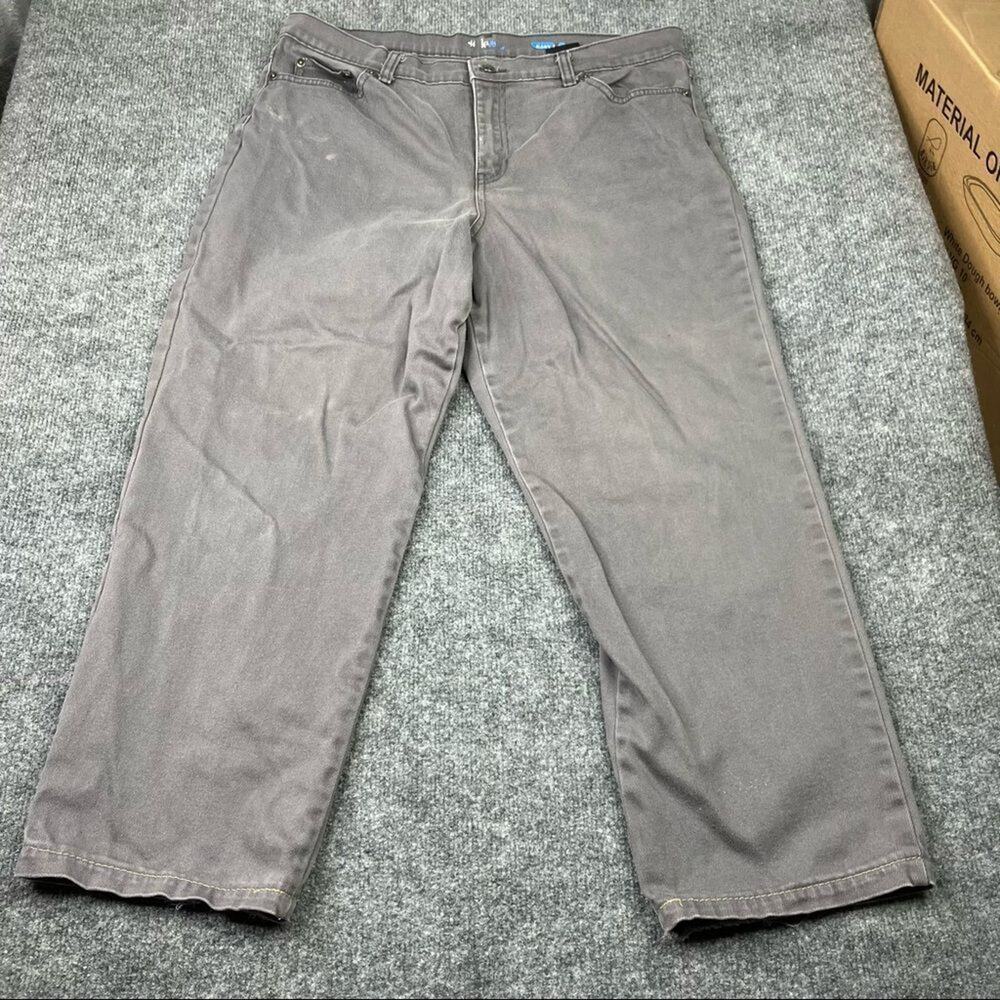 Style & Co Women's Easy Fit Straight Leg size 16p Faded‎ grey Denim Jeans